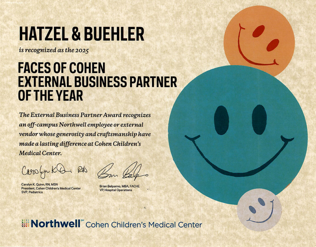 Faces of Cohen External Business Partner of the Year Certificate